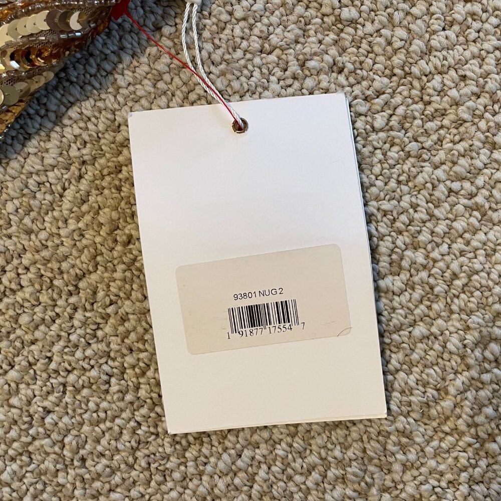 Mac Duggal Wrap Front Beaded Maxi Dress Full Length Gown Gold Sequins Women's 2 - Picture 15 of 16